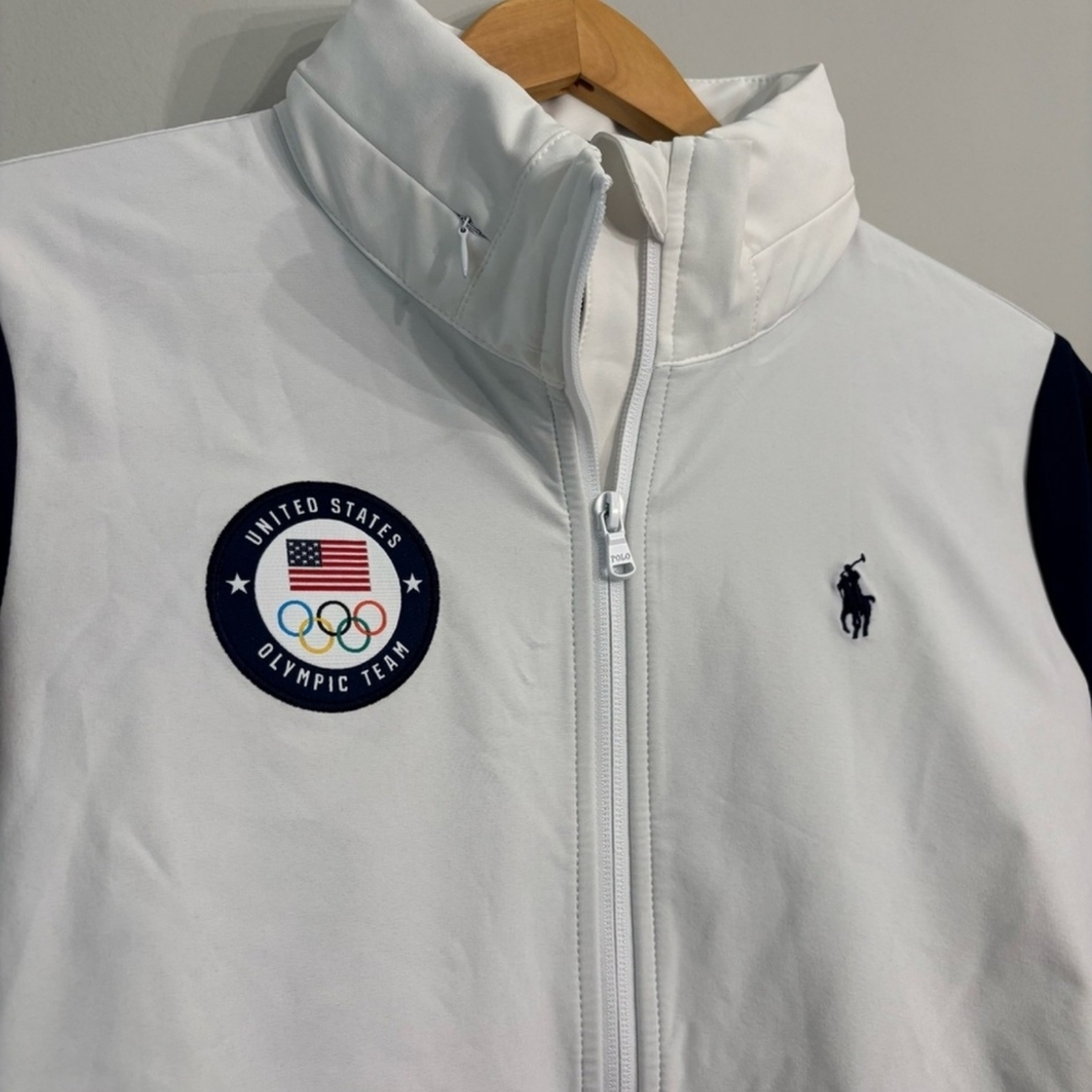 Polo Ralph Lauren White Team USA 2024 Summer Olympics Villagewear Hoodie New Med - Picture 9 of 10